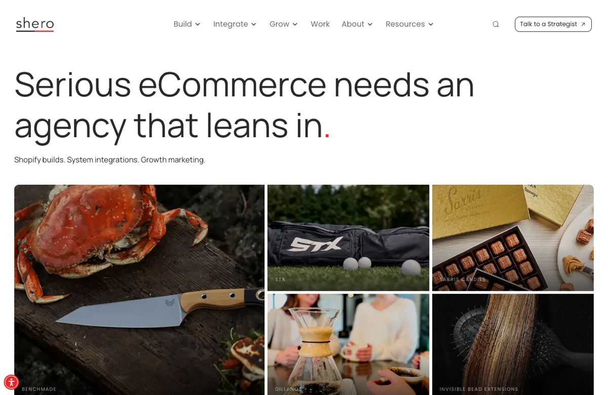 Shero Commerce, a Shopify Plus design and development agency on a best Shopify agencies list