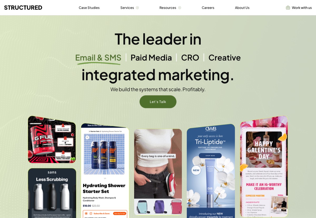 Structured — full-funnel DTC eCommerce performance marketing agency