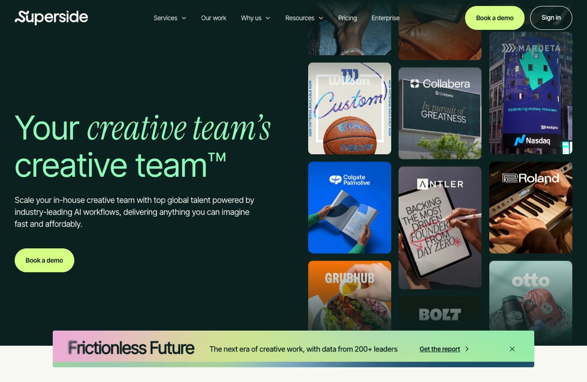 Superside, an on-demand creative agency delivering design volume for eCommerce brands