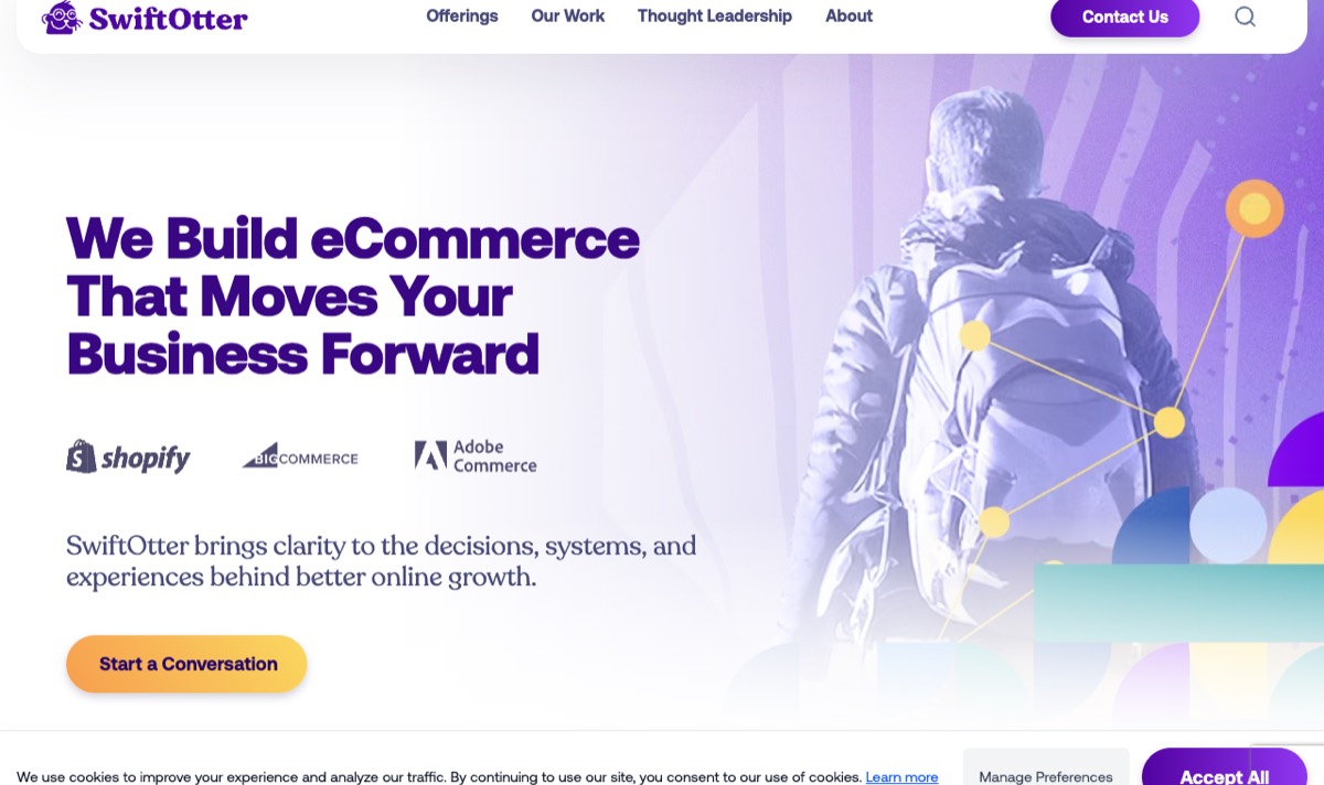 SwiftOtter, a custom Shopify development agency listed among the best Shopify agencies