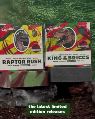 Dr. Squatch limited edition soap releases shown in the ad