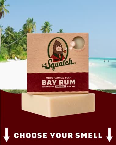 Dr. Squatch product lineup with choose-your-smell CTA