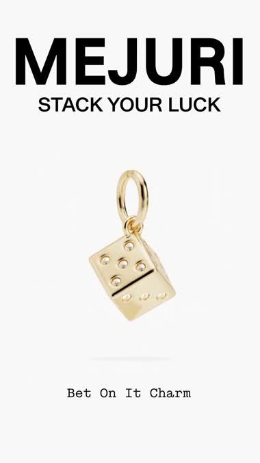 Mejuri Stack Your Luck typography hook frame