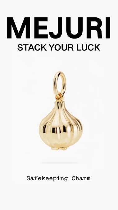 Mejuri gold dice charm reveal in the drop ad