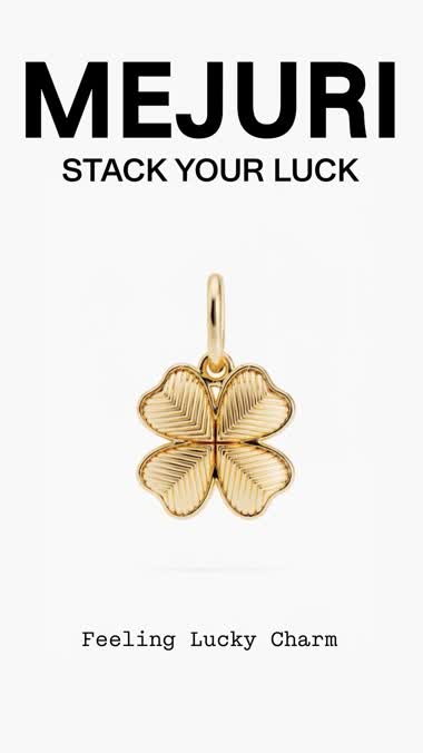 Mejuri garlic Safekeeping charm in the ad