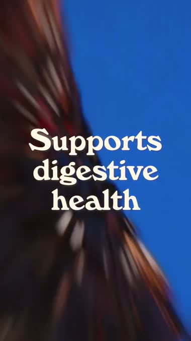 Supports digestive health benefit card in OLIPOP ad