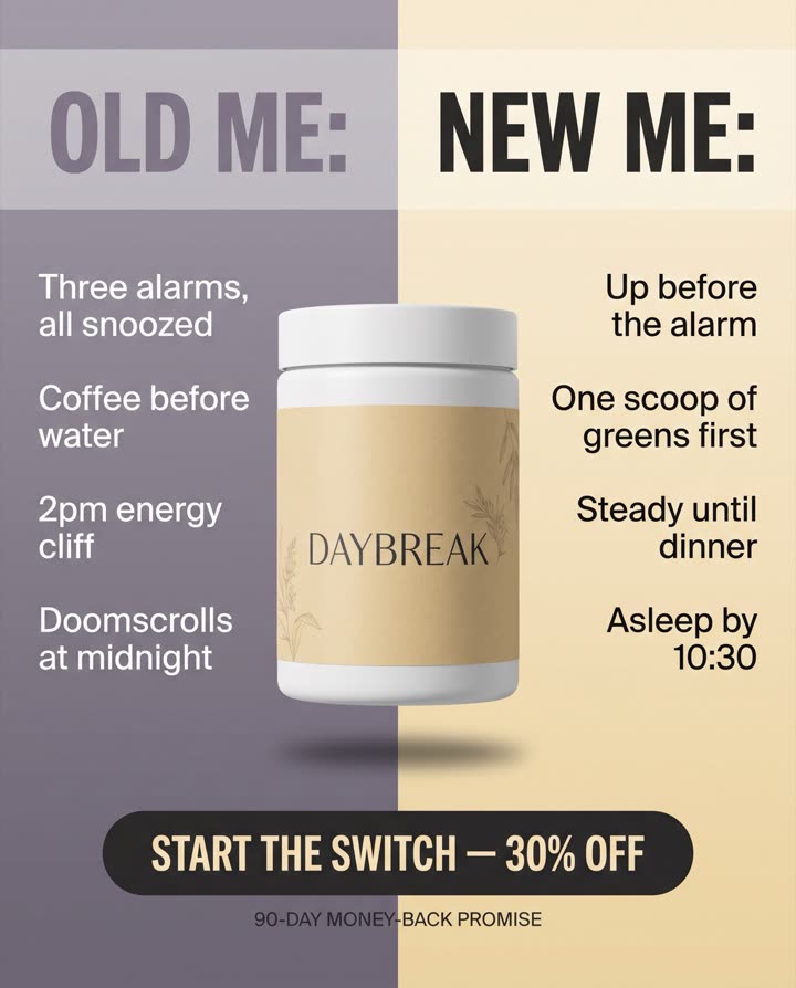 AI-generated Old Me / New Me ad