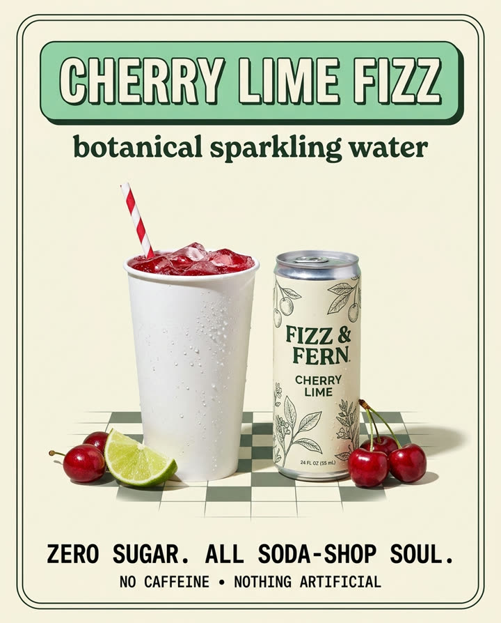 AI-generated Retro Diner Poster ad
