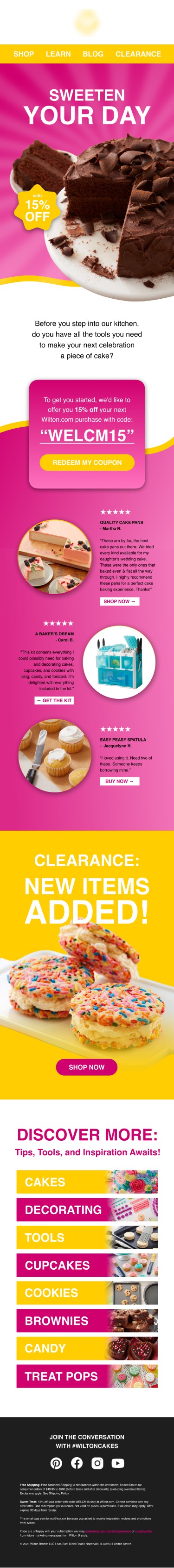 Client email campaign design